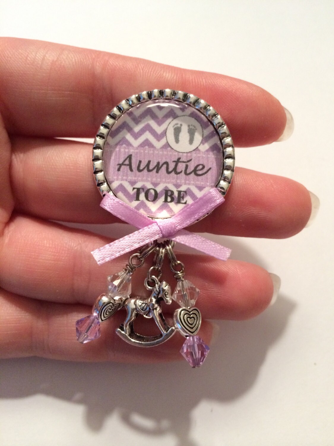 Auntie to be pin Aunt to be Baby Personalized Gift Baby