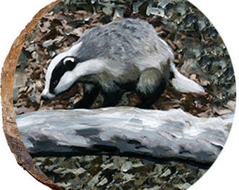 Badger on a Tree Limb - DAD061