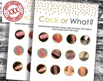Cock or What Bachelorette Party Game, Crude Party Games, Bachelorette Printable Game, Bachelorette Weekend, Rude Hen Party Games, Willy Game