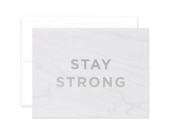 Faux Bois "Stay Strong" Greeting Card