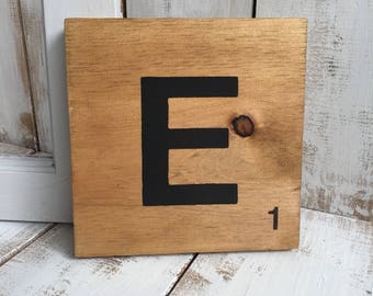 Scrabble Tiles - 7.5" x 7.5" Wooden Home Décor