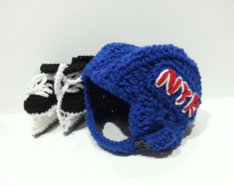 New York Rangers Helmet and Ice Skates, NHL Rangers, Hockey Skates