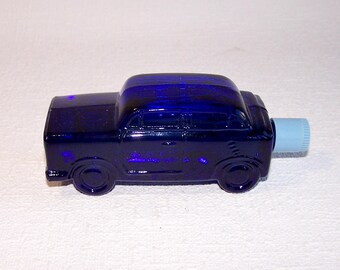 Vintage Soviet Cologne "RALLY". Retro Russian Eau de Cologne. Men's Fragrance. Cobalt Blue Perfumery Bottle with Novaya Zarya Fragrance.