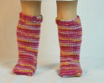 Hand Knit Doll Socks, American Made for Girl Doll, 18" Doll Clothes, Doll Socks, American Doll Socks, Gift for Girl