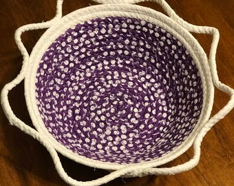 Rope Coiled Basket in Purple