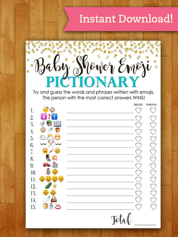 baby-shower-game-pictionary-emoji-pictionary-teal-mint-and