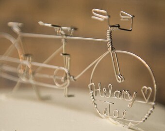 Tandem Bicycle Wedding Cake Topper
