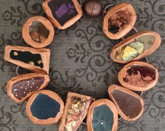 Resin Bracelet - Copper Accents w/ Varied Colors "Gems"