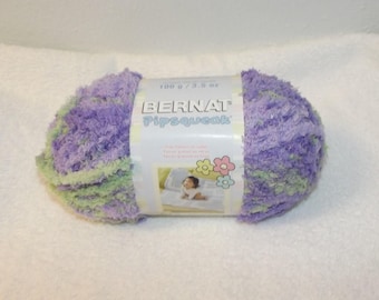 Bernat Pipsquak Yarn, Pixie Pow Bernat Yarn, Purple Bernat Yarn, Green Baby Yarn, Baby Yarn, Bernat Yarn, Bernat Pipsqueak, Green and Purple
