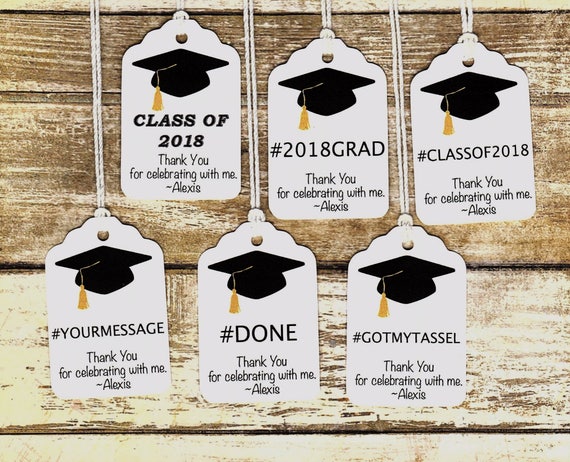 graduation favor tags personalized thank you graduation