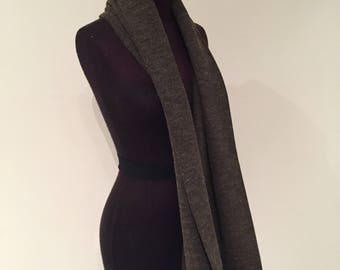 Chocolate infinity scarf 198cm full loop