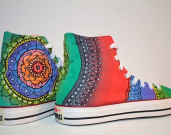 MANDALA, Custom Shoes, Handpainted Shoes, Customized Converse, Custom Converse, Handpainted Converse, Custom Kicks, Custom Sneakers, Sneaker