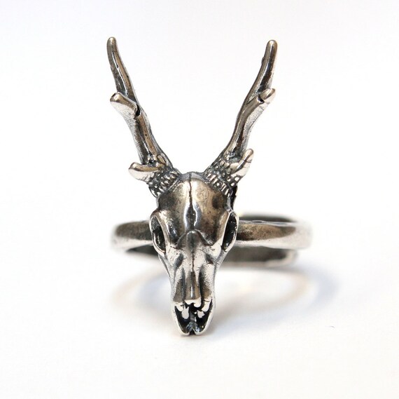 Sterling Silver Deer Skull Ring Sterling Silver Deer Skull Ring
