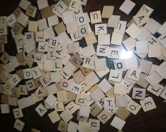 Lot of 200 Scrabble Tiles for Jewelry making or other crafts