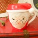 Coffee Cup Ash Tray Combo, Mrs Claus Coffee Cup Ash Tray Lid