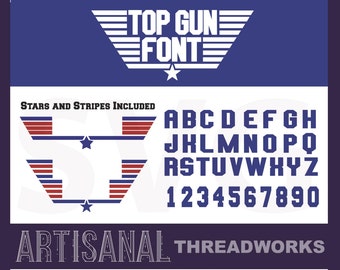 Top Gun Font SVG Cutting Files and Clip Art - Custom names jpg or png upon request- svg