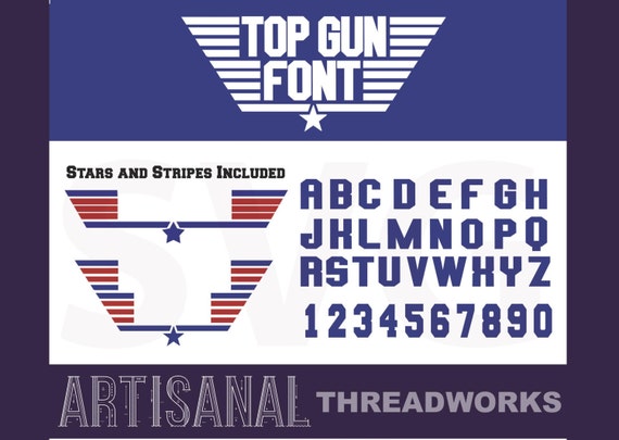 Download Top Gun Font SVG Cutting Files and Clip Art Custom names jpg