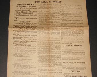Vintage San Francisco DAILY NEWS 1947 Macy's Opening Commemorative Reprint of April 18 1906 Post-Earthquake Issue