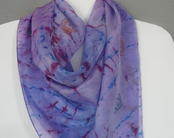 Diagonal Geometry Handpainted Silk Scarf