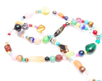RandomJane glasses chain colorful beaded hippie boho random style summer accessory for eye glasses and sun glasses made in Vienna