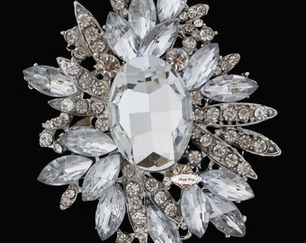 Rhinestone Brooch Pin - Flatback Embellishment - Rhinestone Broach Embellishment - Brooch Bouquet - Jewelry Supply Rhinestone Broach RD187