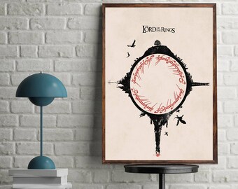 The Lord Of The Rings Trilogy Minimalist Artwork LOTR Poster