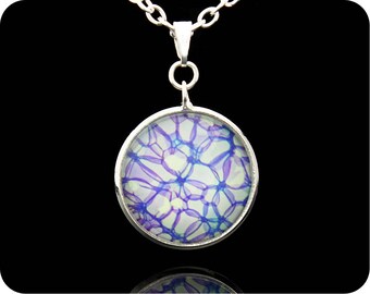 Science jewellery - Science necklace gift for a scientist- Rose stem section by brightfield microscopy - gift for scientist - rose necklace