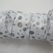 White Ribbon with Silver Glitter Dots Holiday Wired 1 1/2" inch wide Gift Wrap Basket Wreath Center Piece Home Decor Floral Arrangement LC44