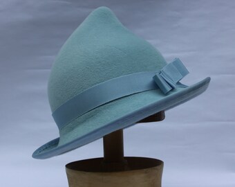 Blue Elf Fleur Witch Hat Millinery Halloween Costume Spring