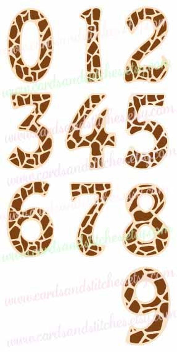 numbers svg giraffe numbers svg numbers printable