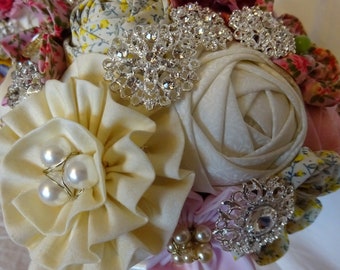 Fabric bouquet for a wedding