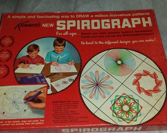 Complete Spirograph No. 401, Vintage 1967, Kenner, Spirograph, old spirograph, spirograph toy, drawing, Complete & Excellent Condition,old