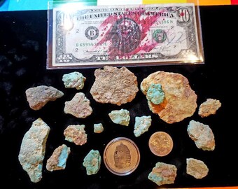 Number 8 Mine Turquoise Rough/Nuggets 1/4lb