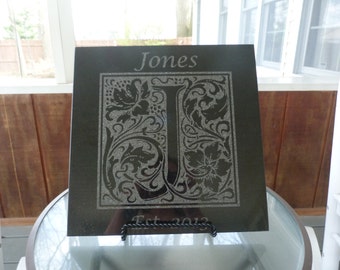 Custom Laser Etched Granite tile