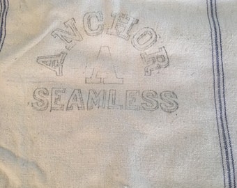 Vintage grain sack/farm/Anchor grain sack/seamless sack/heavy cotton sack/feed bag
