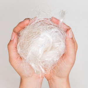 Banana Fiber Spinning Fiber - Sold by the Ounce - Natural White Fiber