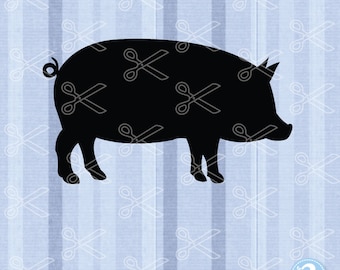 Pig SVG, PNG, DXF, Eps Cutting Files, Farm Svg, Show Pig Clipart, Show Pig Svg, Pig Decal Pig Cut File, Animal Svg, Farm Animals Svg Pig