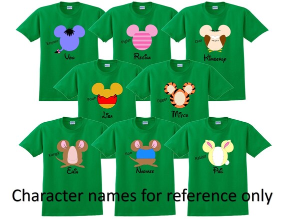 WINNIE the POOH and FRIENDS Disney Vacation Group Shirts