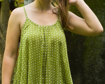 Sleeveless Bella Top, Strappy Top, Spaghetti Top, A-line Top, Loose Top, Summer Top, 143-128