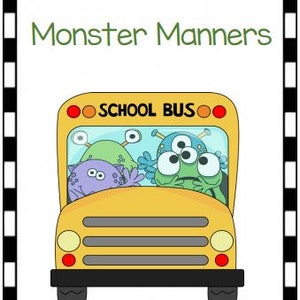 Monster Manners File Folder Game