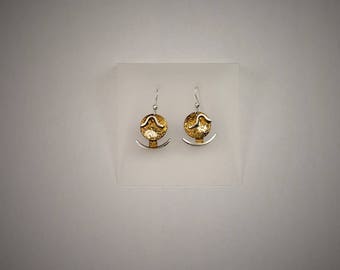 BO-95C, Earrings in oxidized sterling silver.