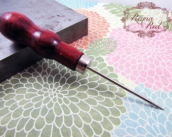 Beading Awl, wood handle, steel awl, beading tool, jewelry design tool, jewelry making, tools, beading supplies, beads- reynaredsupplies