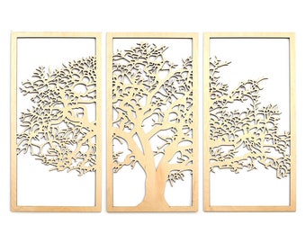 Large Tree of Life Wall Art Vector Model - svg cdr pdf dxf files - Instant Download Files for Laser Cutting Printing CNC Engraving Clipart