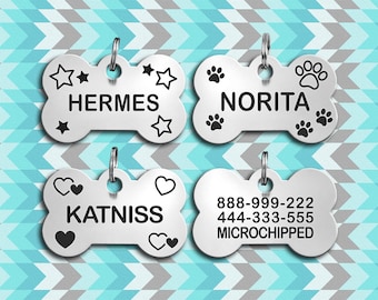 Dog Tag For Dogs, Dog Tag Personalized, Dog Collar Tag, Dog Tag, Bone Dog Tag, Pet Tag, Dog Id Tag, Personalized Dog Tag, Custom Dog Tag