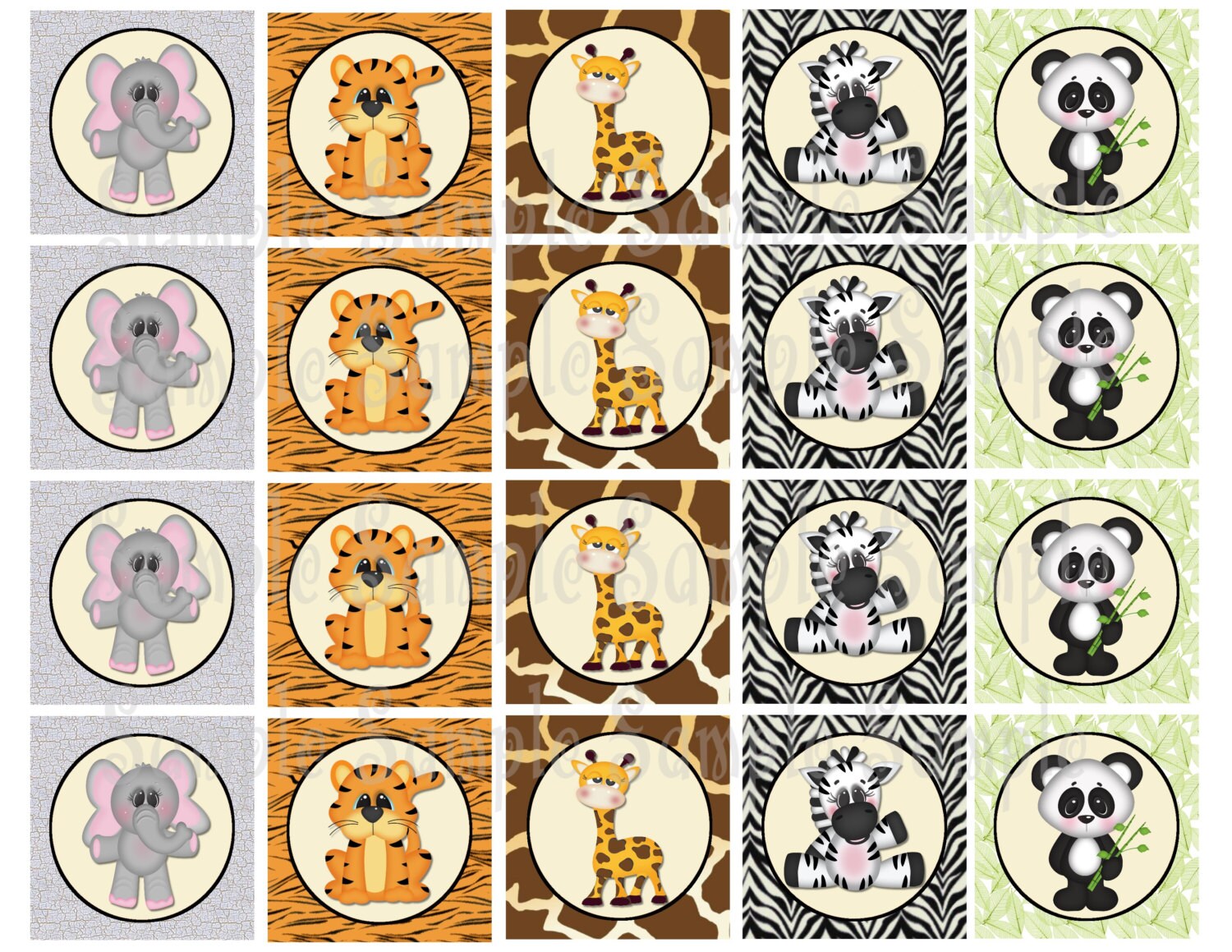 Printable safari animal cupcake toppers Printable safari animal cupcake toppers