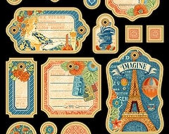 Graphic 45 Worlds Fair Chipboard Pieces # 2