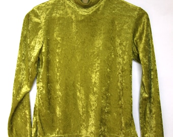 Vintage Velvet High Neck Top