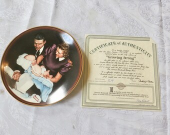 Norman Rockwell plate, Growing Strong, Collector's plate, Certificate of Authenticity, Limited edition #8402B, 218/9