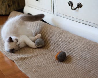 Felt Balls Cat Toys x 6 - catnip scented