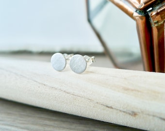 Plain Studs, Sterling Silver, Modern Studs, Simple Studs, Small Earrings, Plain Earrings, Circle, Round Studs, Circle Studs, Simple Earrings